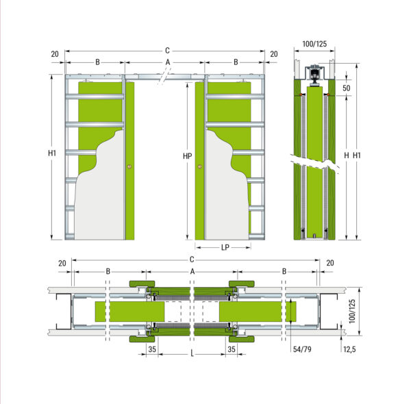 Uks Classen Sliding pocket door system-Eclisse - Image 5