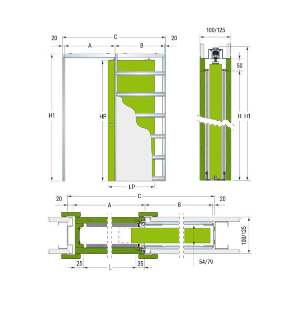 Uks Classen Sliding pocket door system-Eclisse - Image 3